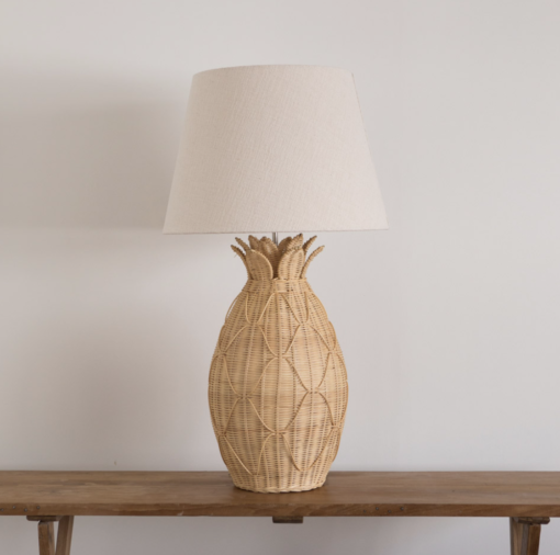 Rattan Table Lamp Pineapple Natural - Image 2